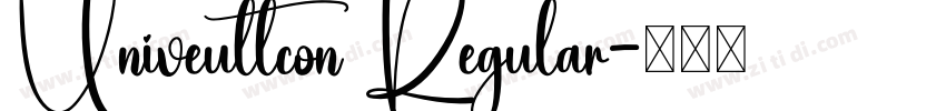 Univeultcon Regular字体转换